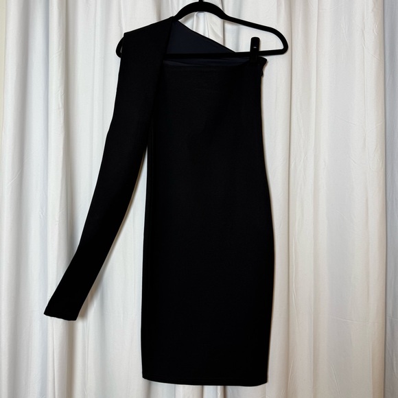 Alieva Dasha One Shoulder Black Bodycon Dress Asymmetrical Small - Picture 7 of 12
